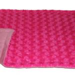 Rechteck Decke aus Rosenpluesch Pink in Kombination
mit AlcantaraArt in Rose