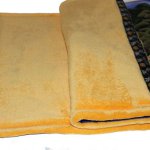 Asia Decke mit goldfarbiger Flauschrueckseite