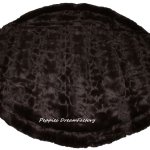 Ovale Decke, brauner Webpelz "Anaconda"