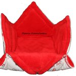 Maritim Stoff in Rot in Kombination mit
rotem Kuschelflausch