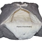 Kuschelweicher Flausch in Taube in Kombination
mit Webpelz in Creme